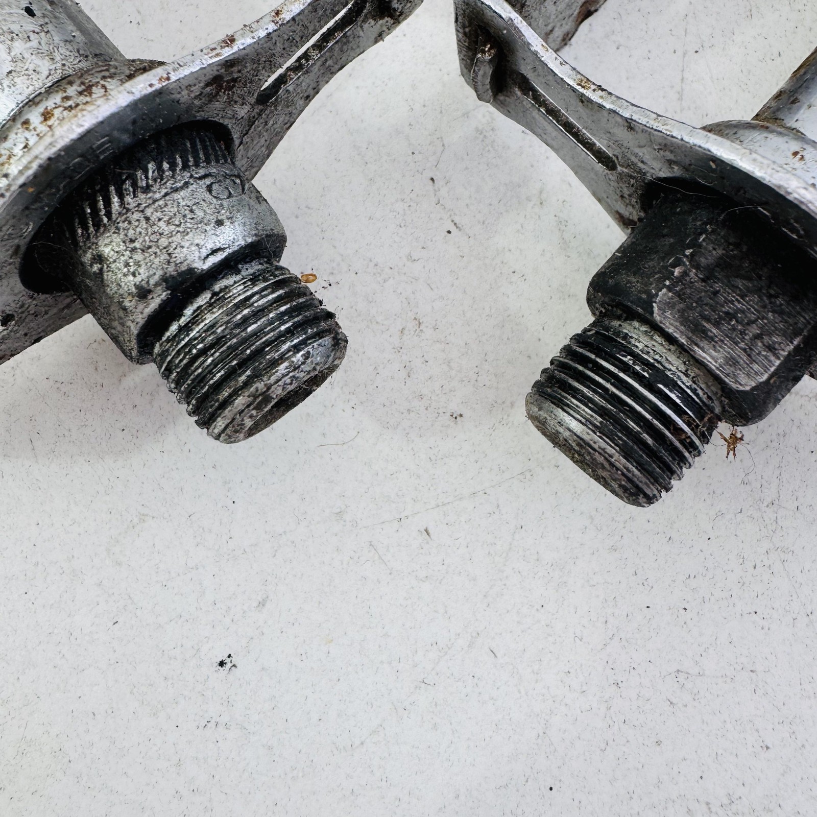 Vintage Union U40 Platform Pedals Pair 9/16 In Silver Reflectors Germany A36