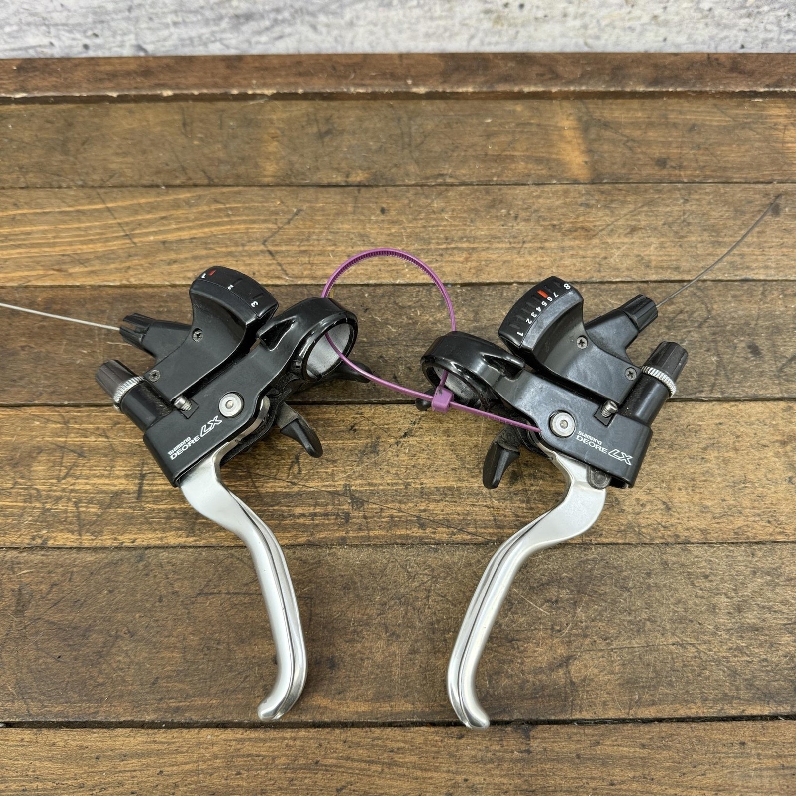 Vintage Shimano Deore LX ST-M567 8s Shifter Brake Lever Set Trigger 90s 3×8 MTB