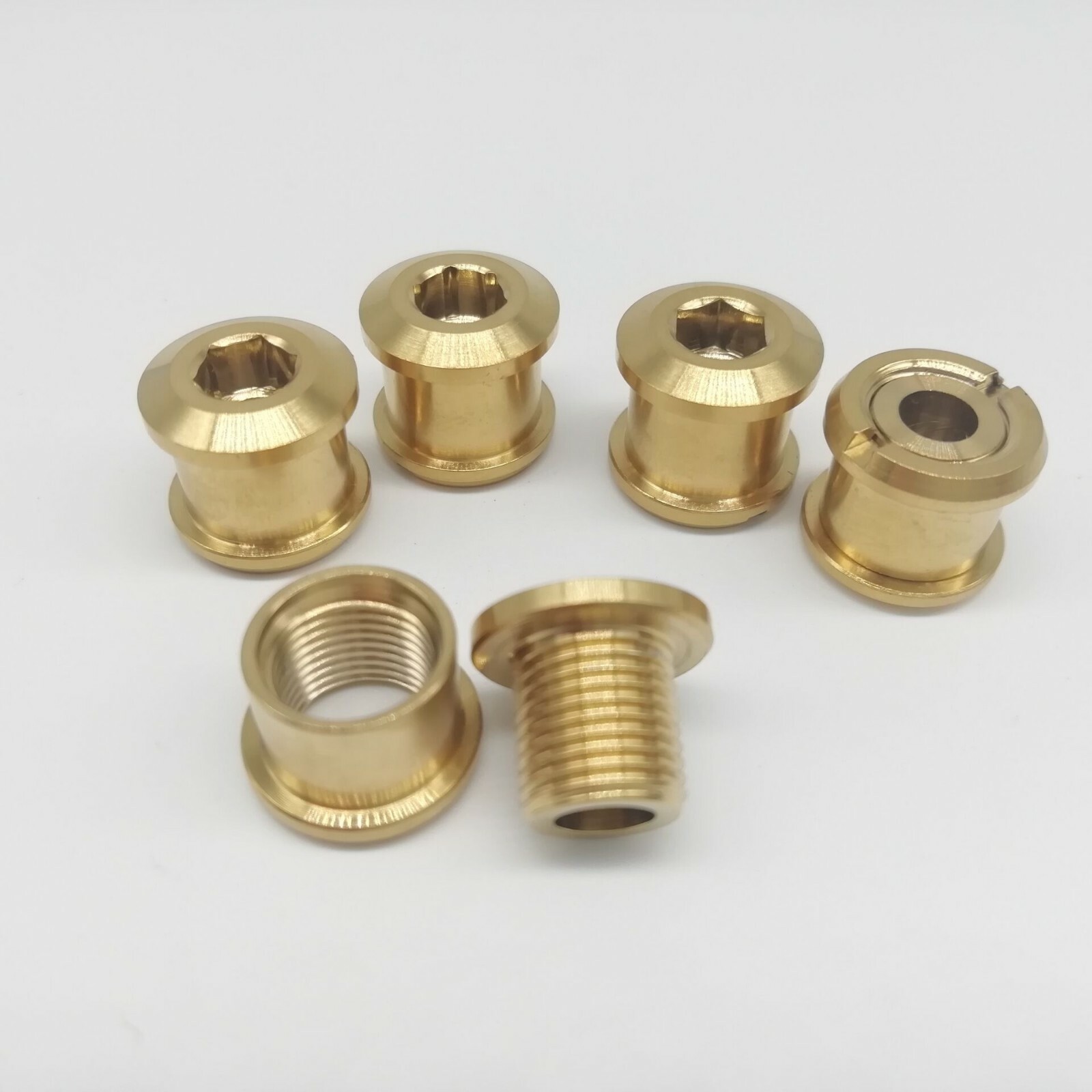 Road Bike Titanium Crankset Chainring Bolts M8 Nuts 6.5mm 5pairs