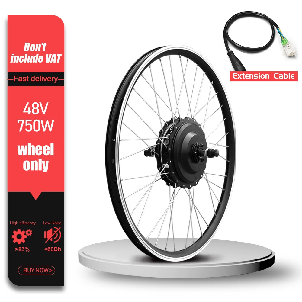 E-bike Conversion Kit 48V 750W Brushless Rear Hub Motor Wheel 20-29Inch 700C