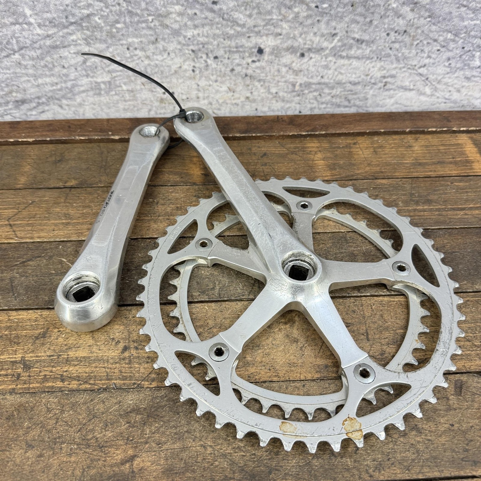 Vintage Suntour Cyclone Crank Set 144 BCD 170 Mm Double Road Bike 1980s Race