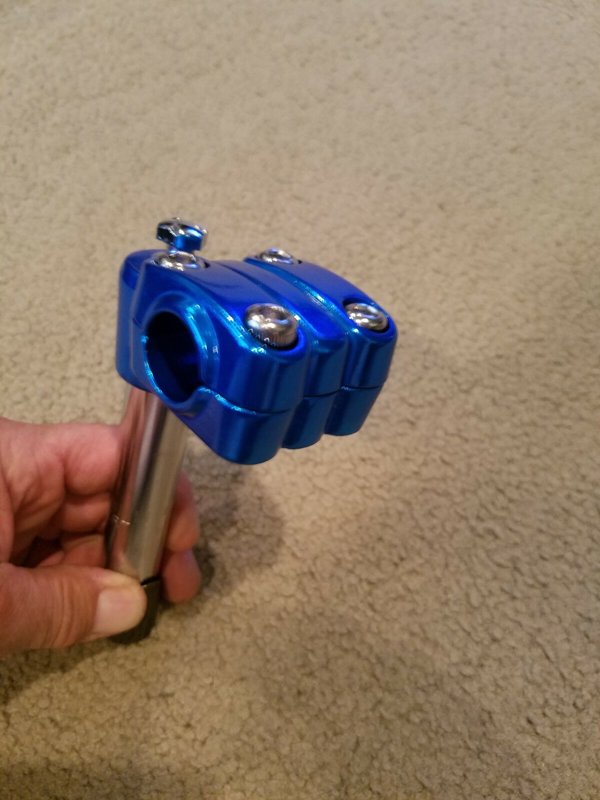 NEW BMX FREESTYLE BICYCLE GOOSENECK STEM 22.2mm BLUE,