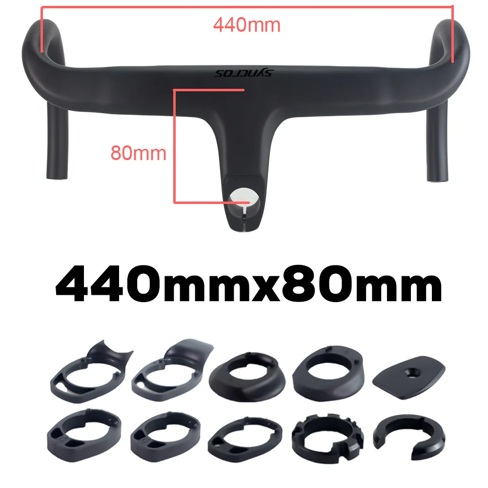 Road Bicycle Integrated Drop Bar Carbon 28.6mm Internal Routing with Spacers