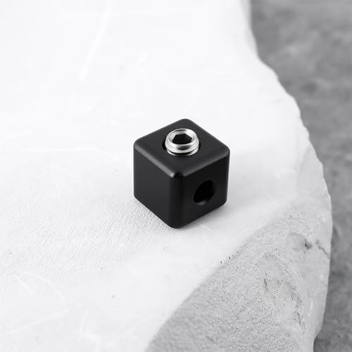 2pcs Square Bike Cable End Caps Aluminum Alloy with Screws and Hexagonal Black
