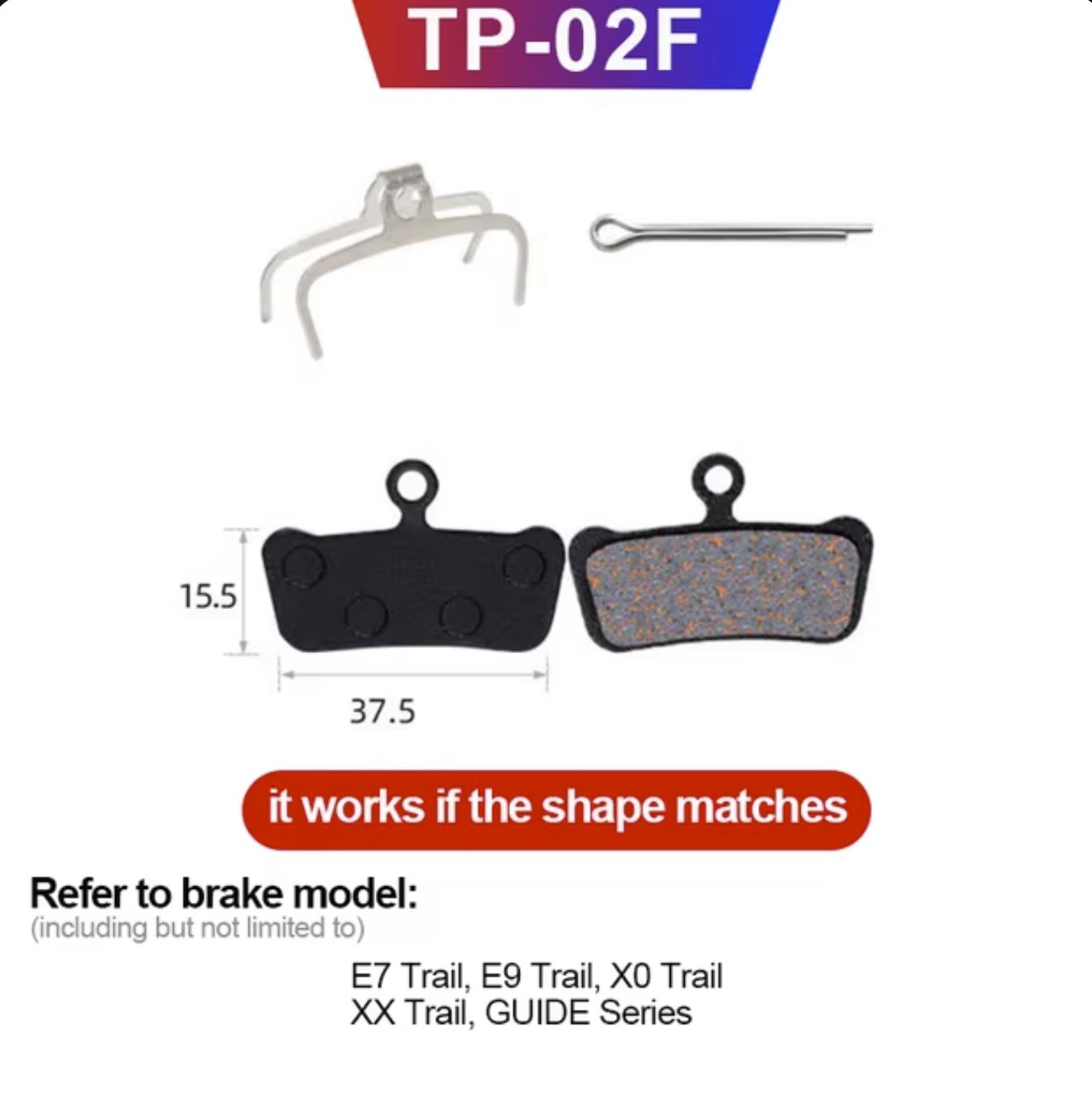 2 Pairs MTB Bike Hydraulic Disc Brake Pads for Shimano, SRAM, & More, Durable