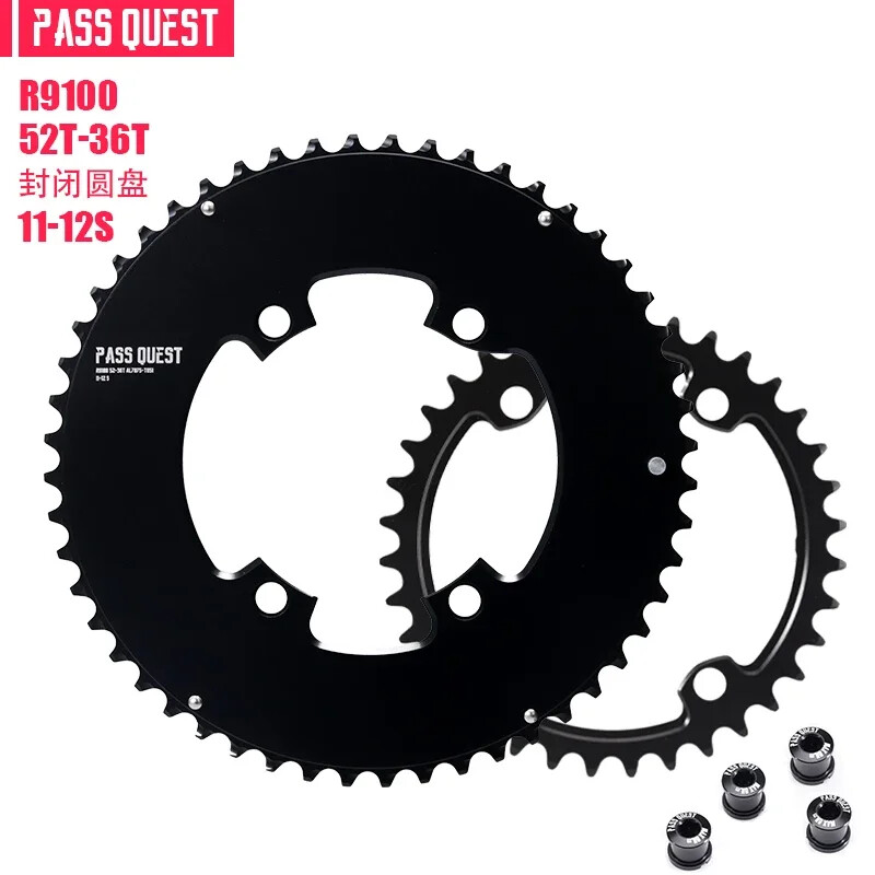 Road Bike Chainring 110bcd 4 Bolts Round Double Chainring 56-42T/54-40T/53-39T