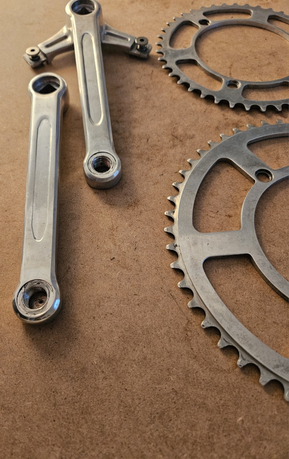 Vintage TA Specialites 3 Arm Double Crankset 170mm 52, 42 Chainrings!
