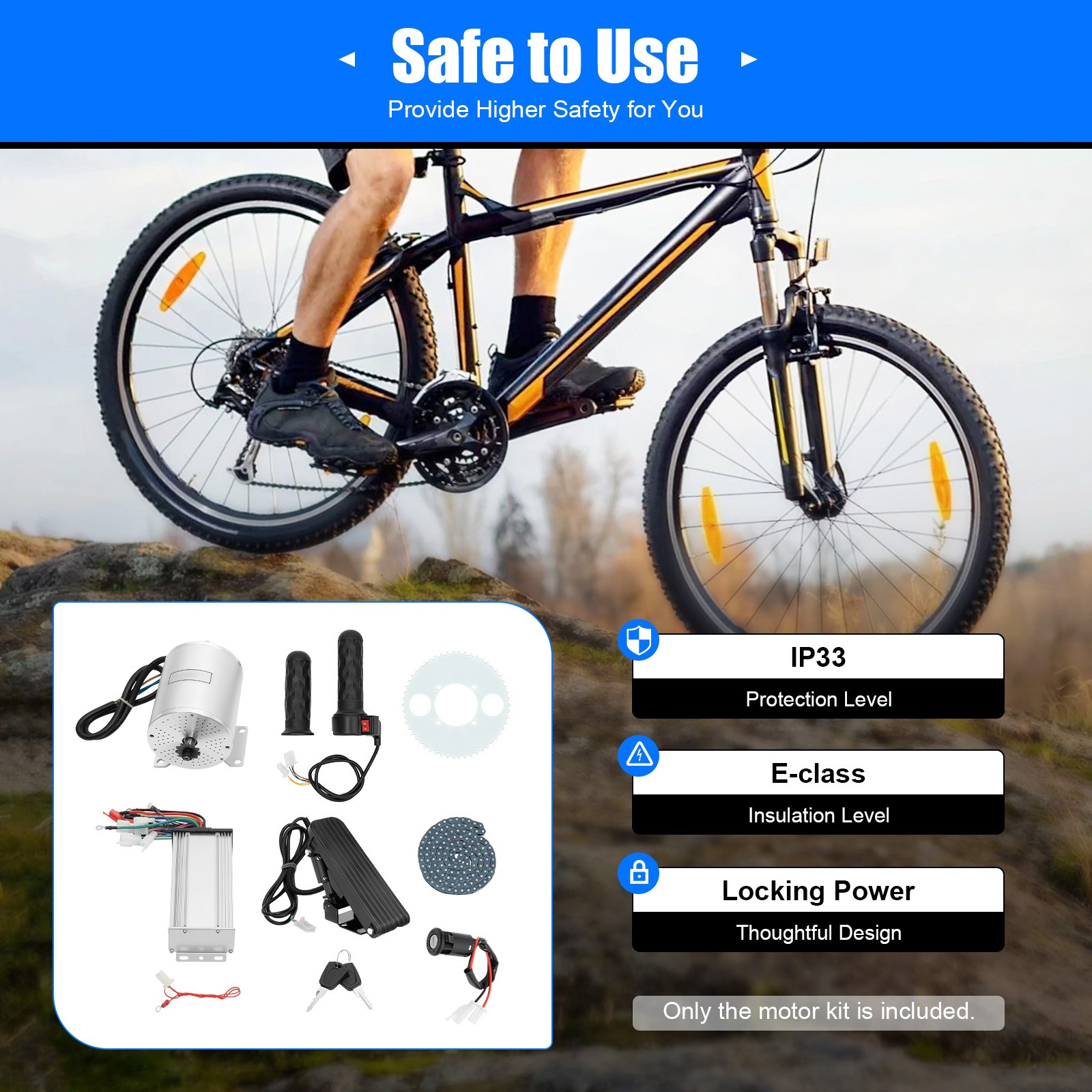 MX650 Brushless Motor Kit For Electric Bicycle E Bike Dirt Bike Razor 72V 3000W