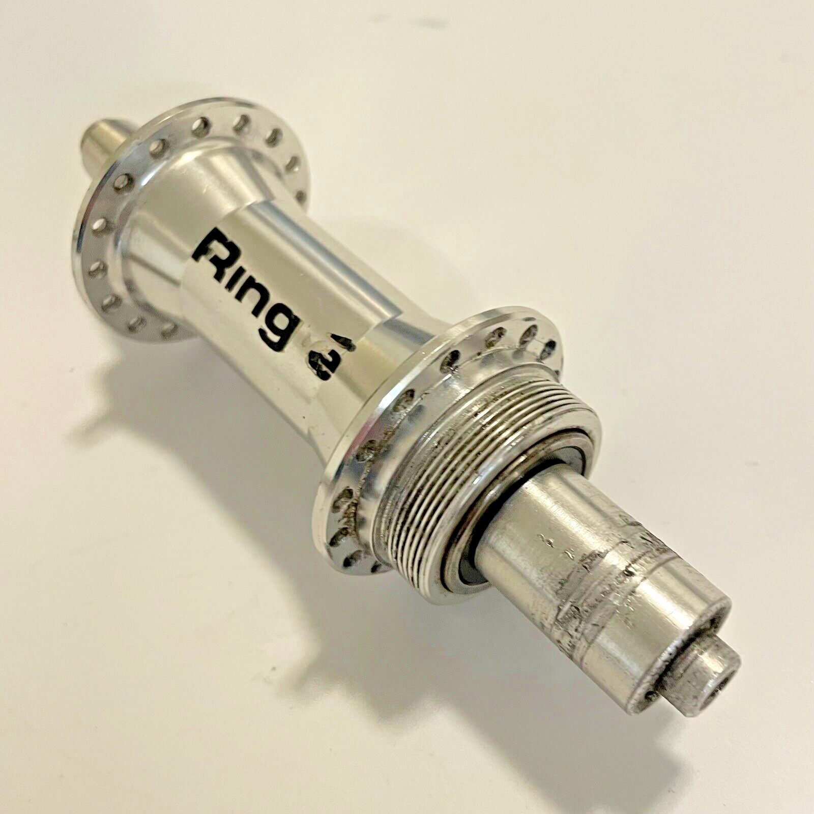Ringle Bubba Rear Hub 32 Hole 135mm Freewheel Silver ~No Cracks~ Vintage MTB