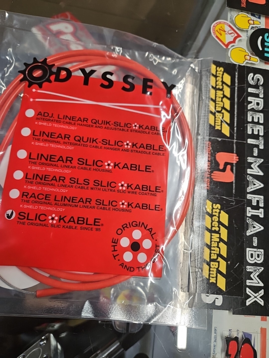 ODYSSEY RED BMX Bike Brake Cable REG. SLICK Fit SE GT DK DG HARO HUTCH REDLINE