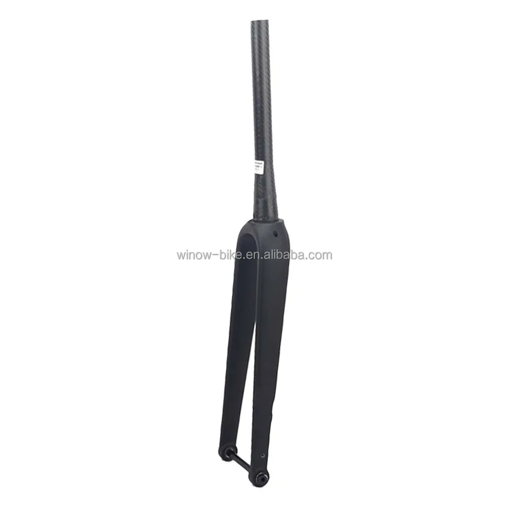 Carbon Gravel Road Bike Fork 700C 100*12mm Thru Axle Tapered Tube Disc Brake