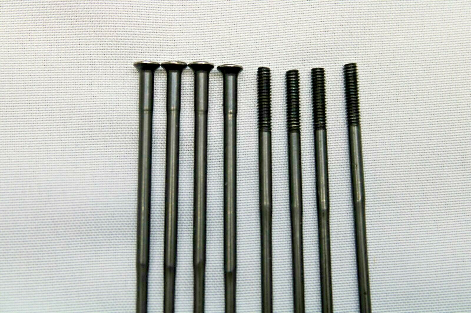 BLACK STRAIGHT PULL Double butted 14g (2.0/1.7) bicycle spokes w/o nipples