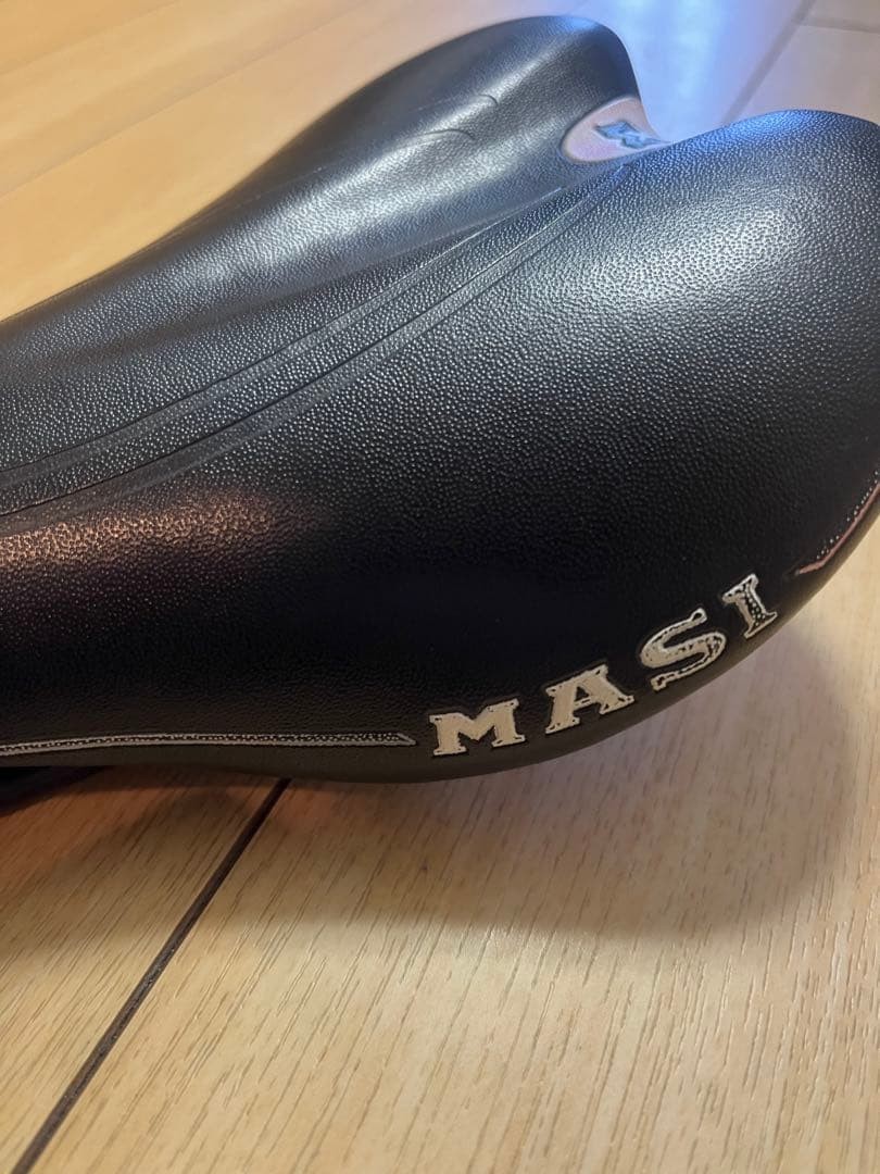 MASI Road Bike Saddle Black Red Ergonomic Used Plastic Metal