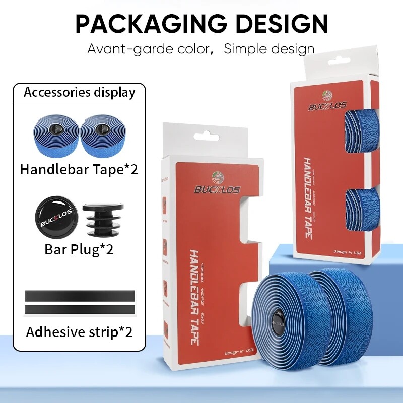 BUCKLOS Bike Handlebar Tape Road Bicycle Anti-slip PU EVA Shock Grip Wrap Tape​