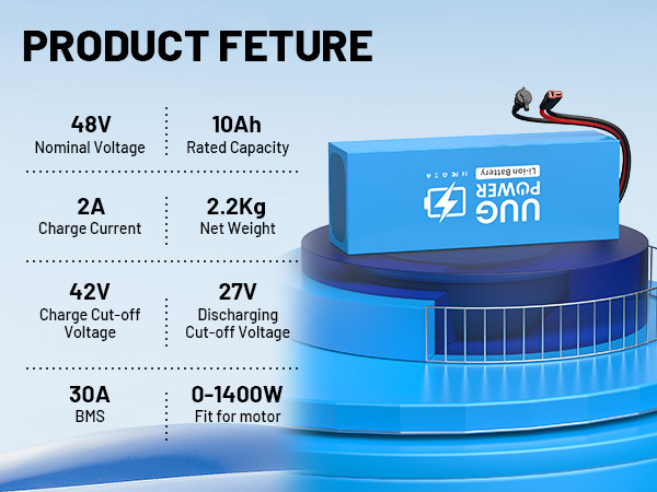 48V 10AH Battery fo 100W-1500W Ebike Electric Bicycle Bike BMS 30A