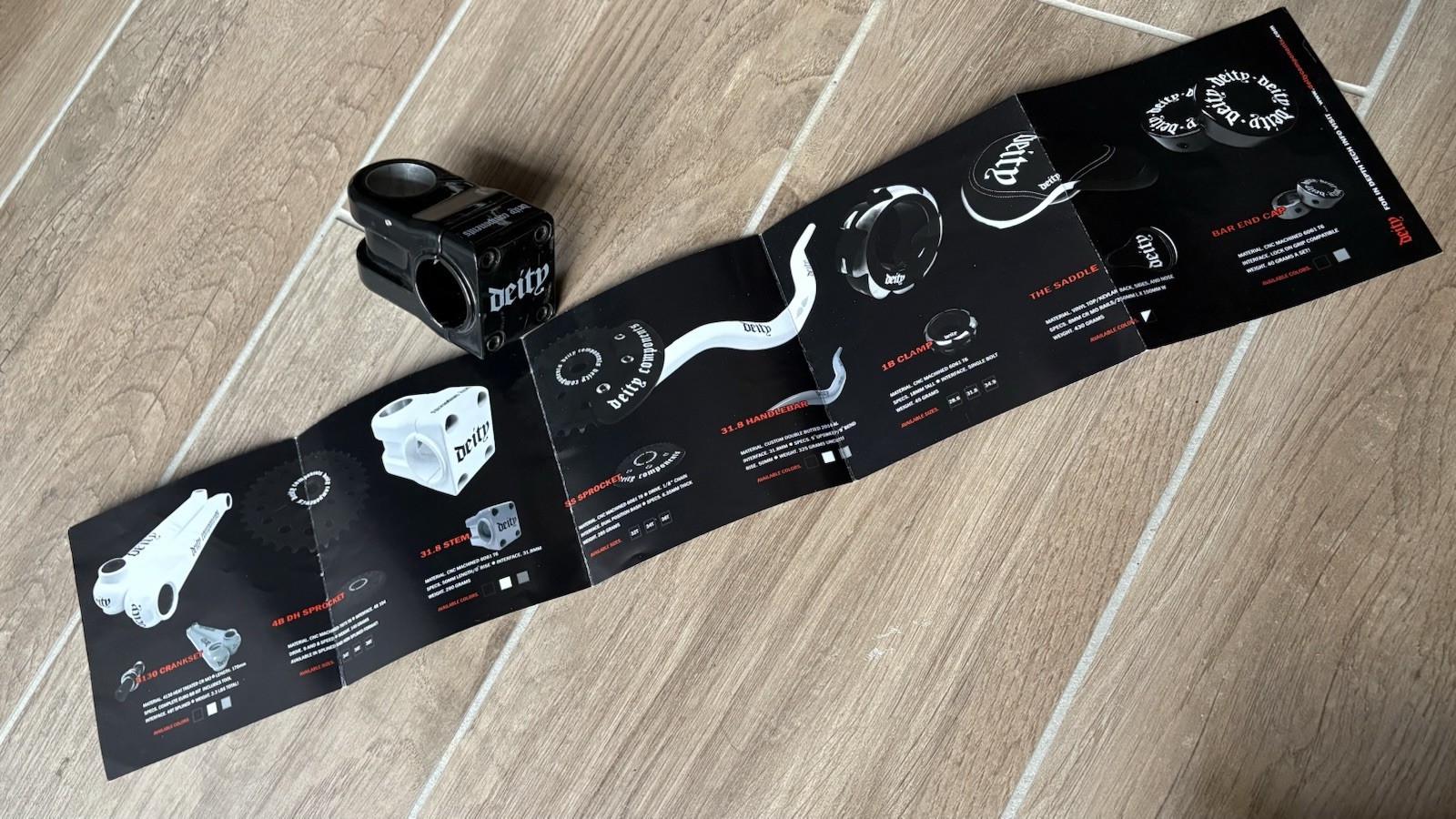 Black Deity 31.8 stem 50mm vintage part over 20 years old with OG 2005 catalog!
