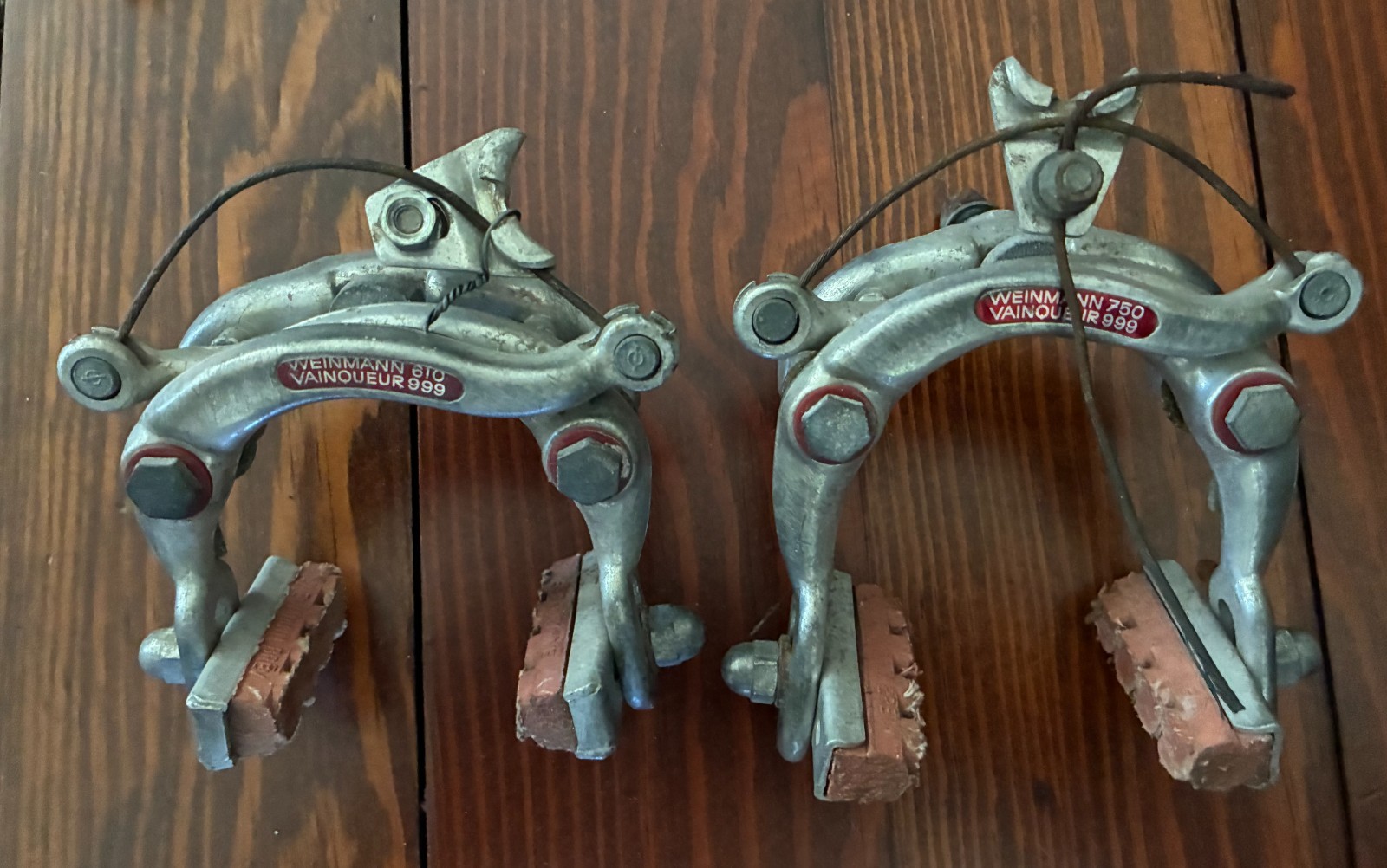 Weinmann 610 Vainqueur 999 PAIR Caliper Brakes Set Road Bike w/ Alloy Levers