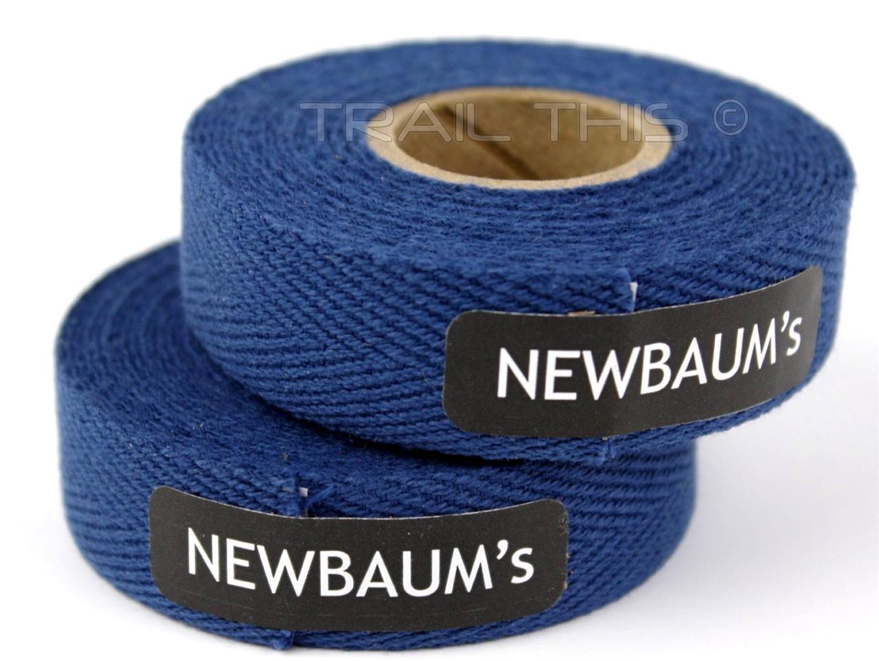 2-Rolls Newbaum’s Dark Blue Cotton Cloth Road Bicycle Bar / Handlebar Tape Wrap