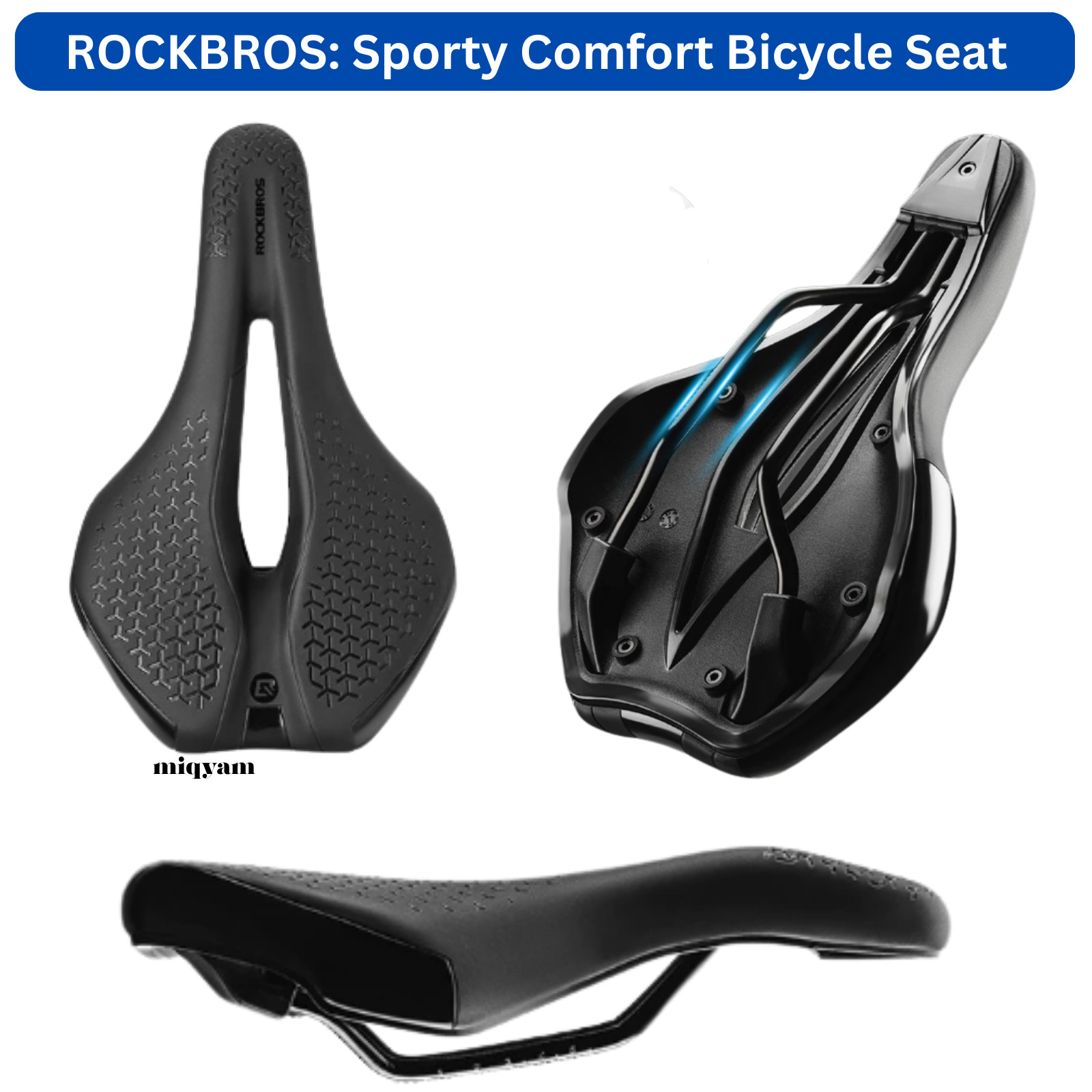 Bicycle Saddle bike Comfort Wide Soft Gel Bike Seat Sporty Air Cushion men women