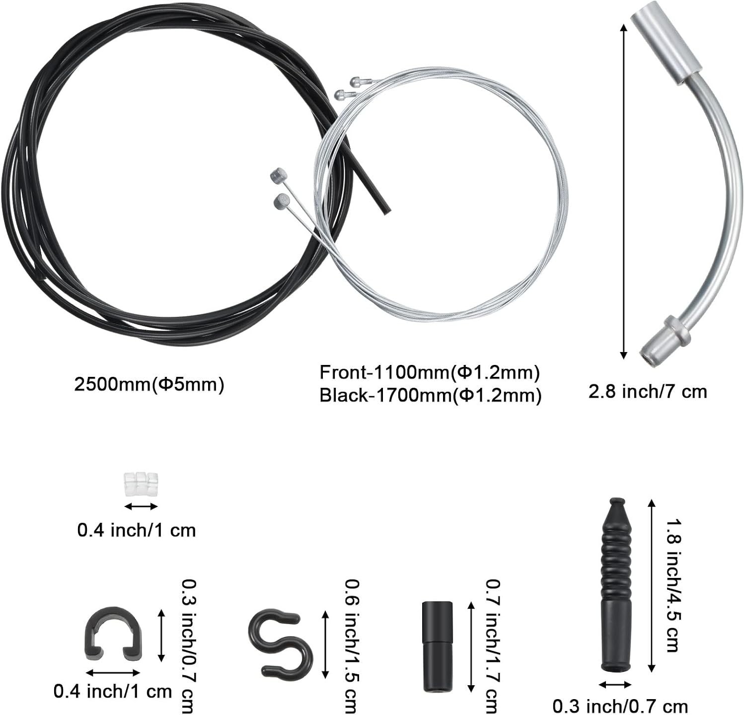 Universal Bicycle Brake & Noodle Cable Housing Kit for Mountain & Road Bikes