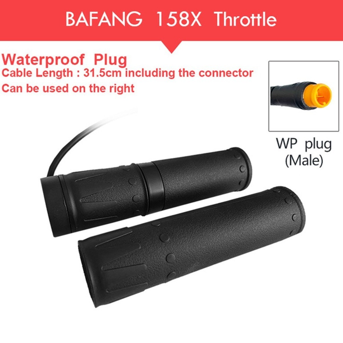 For 12V 24V 36V 48V 72V Electric Bike MTB Waterproof Twisting Throttle