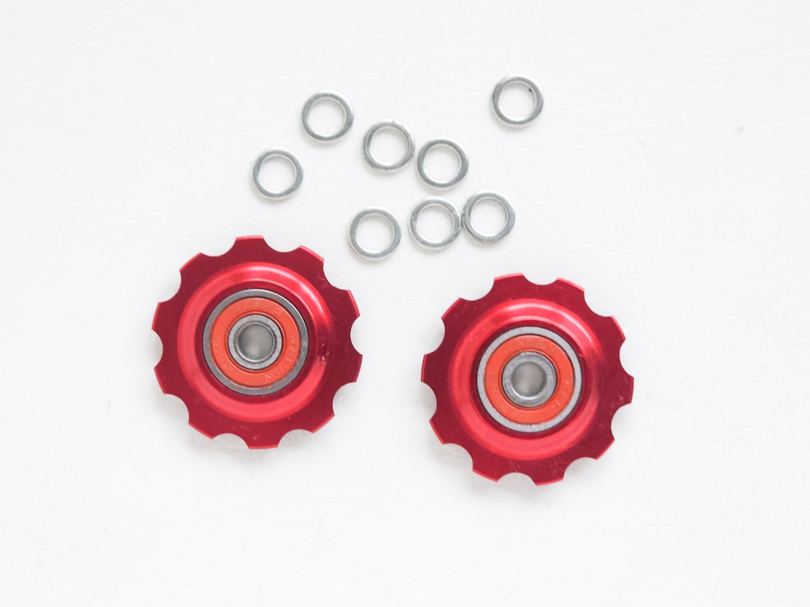 NEW Bullseye Alloy Derailleur Pulleys Red NOS Jockey Wheels Classic Vintage