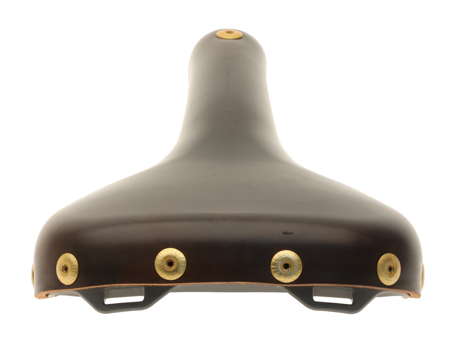 Gilles Berthoud Mente Saddle Steel Rails Hard Leather Cover Black NEW NOS NIB