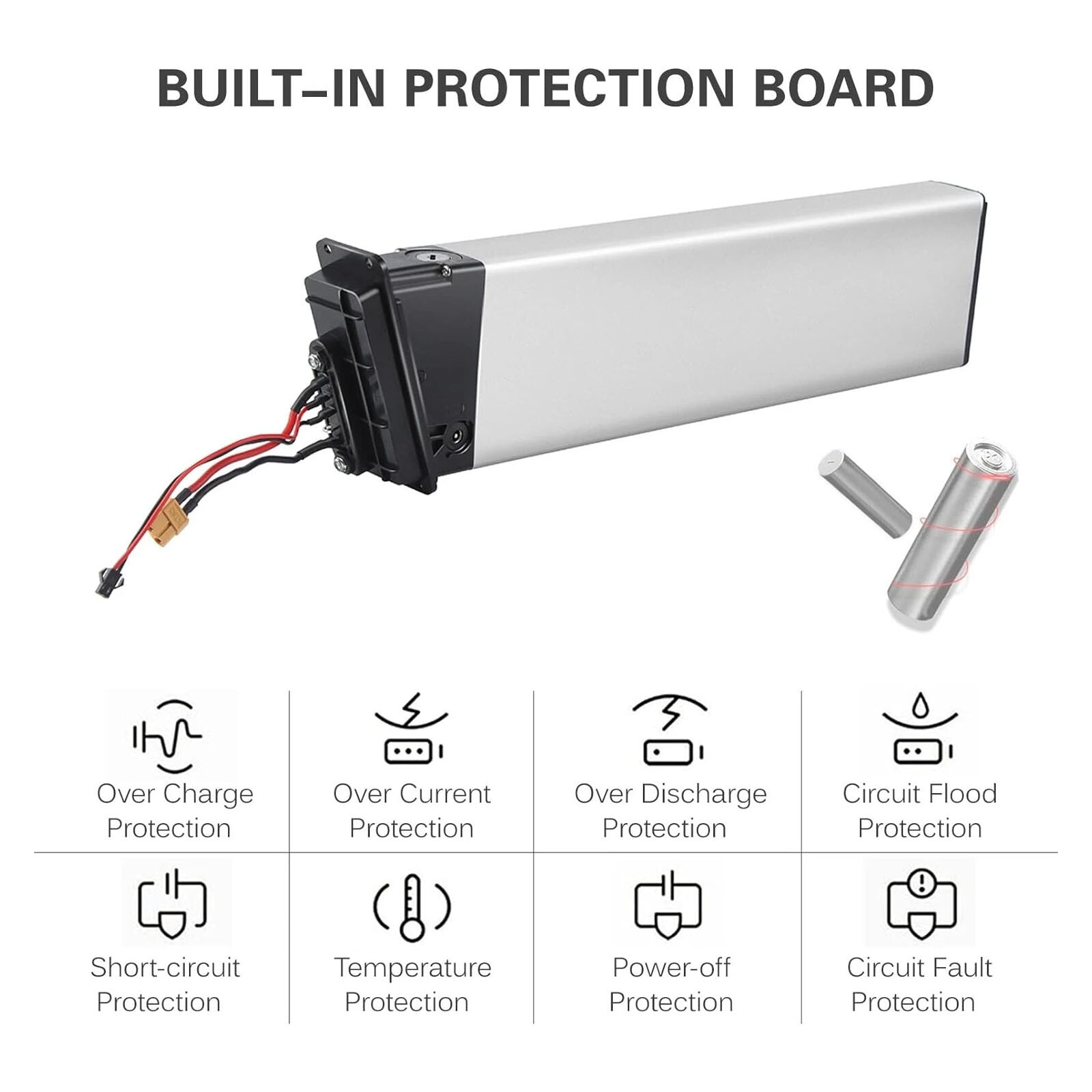 48V 10Ah Sliverfish Lithium-ion Battery For 500W Electric Bicycle E-bike Battery