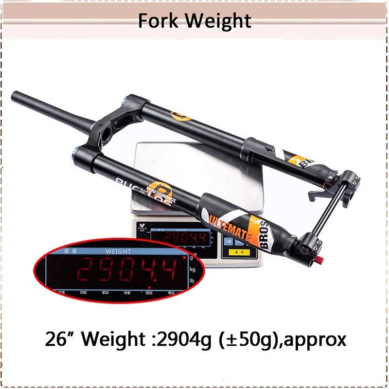 20/26*5.0 Inch Inverted Air Suspension Fork Thru Axle 15*150mm Snow E-bike Fork