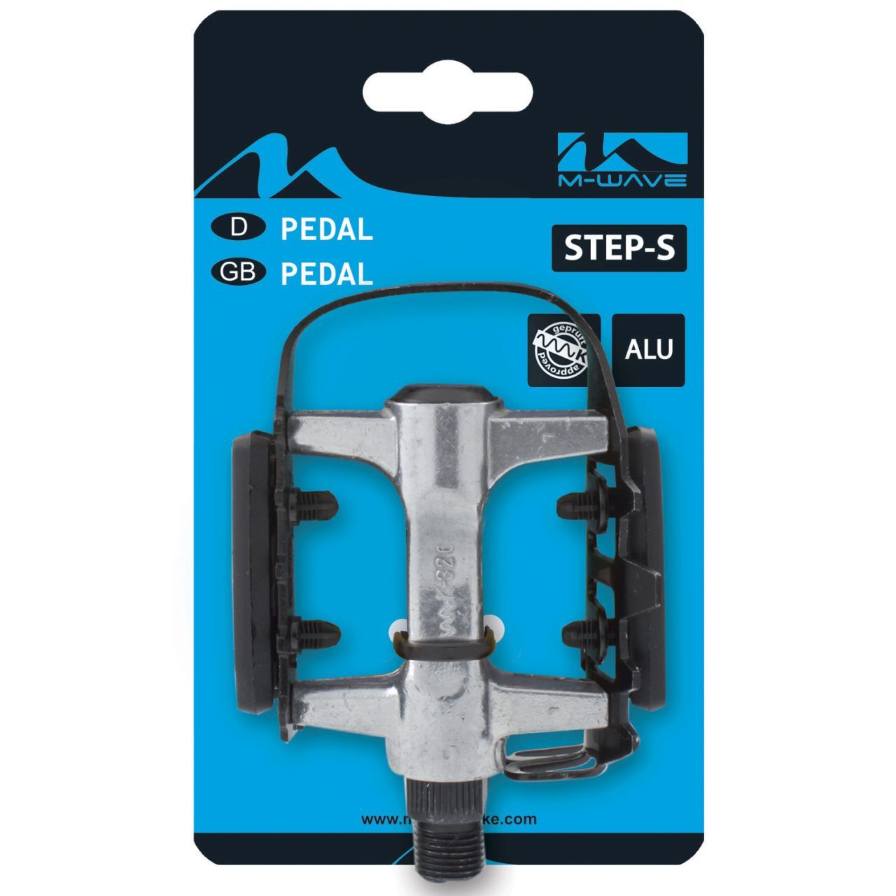 Bicycle MTB Trekking Pedal STEADY A Aluminium Reflectors 60x93mm Black