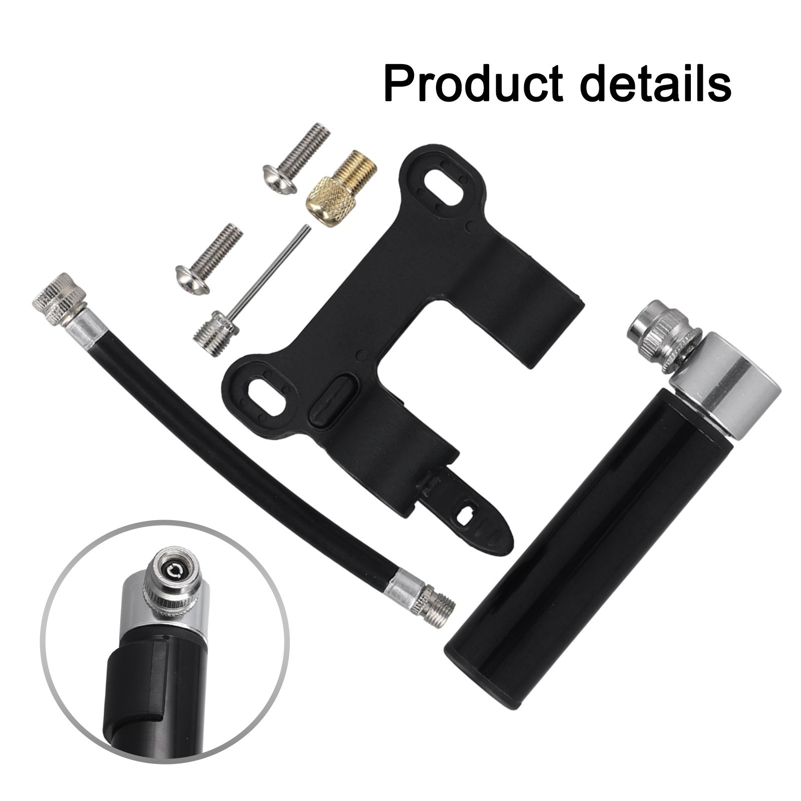 Compact Aluminum Bike Pump for Mountain Bike and Road Bike 120 PSI Easy Install