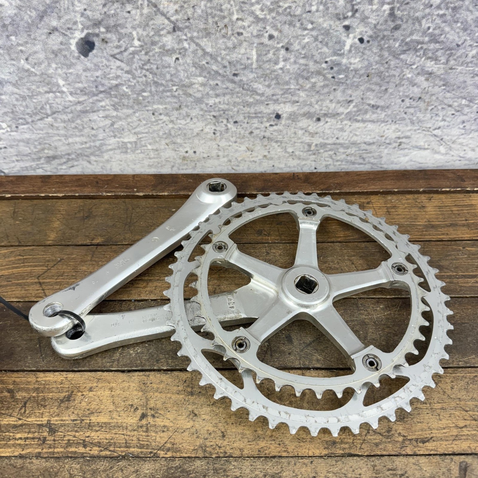 Vintage Suntour Cyclone Crank Set 144 BCD 170 Mm Double Road Bike 1980s Race