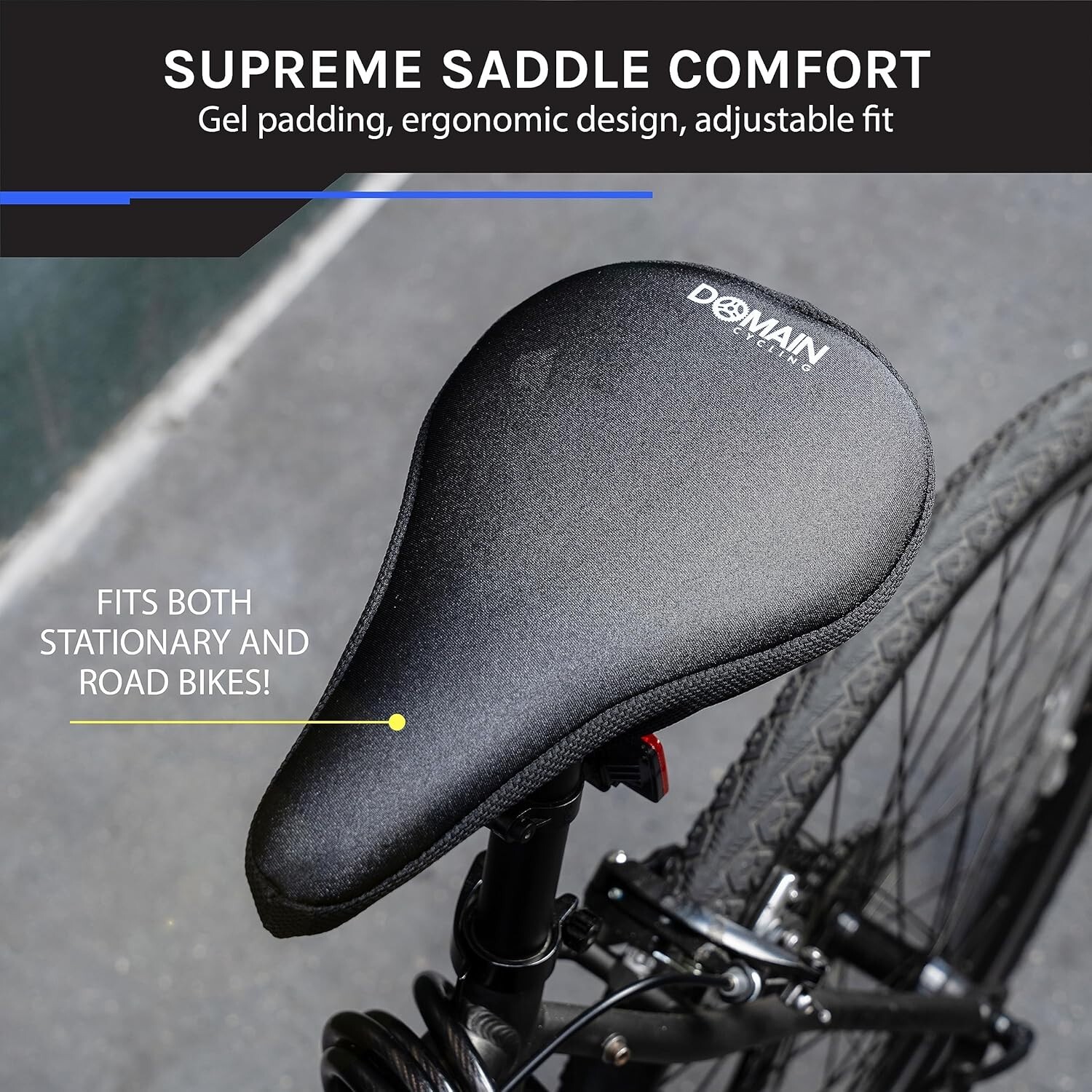 10.5”x7” Gel Bicycle Seat Cover – Ultimate Comfort for Men & Women Cyclists