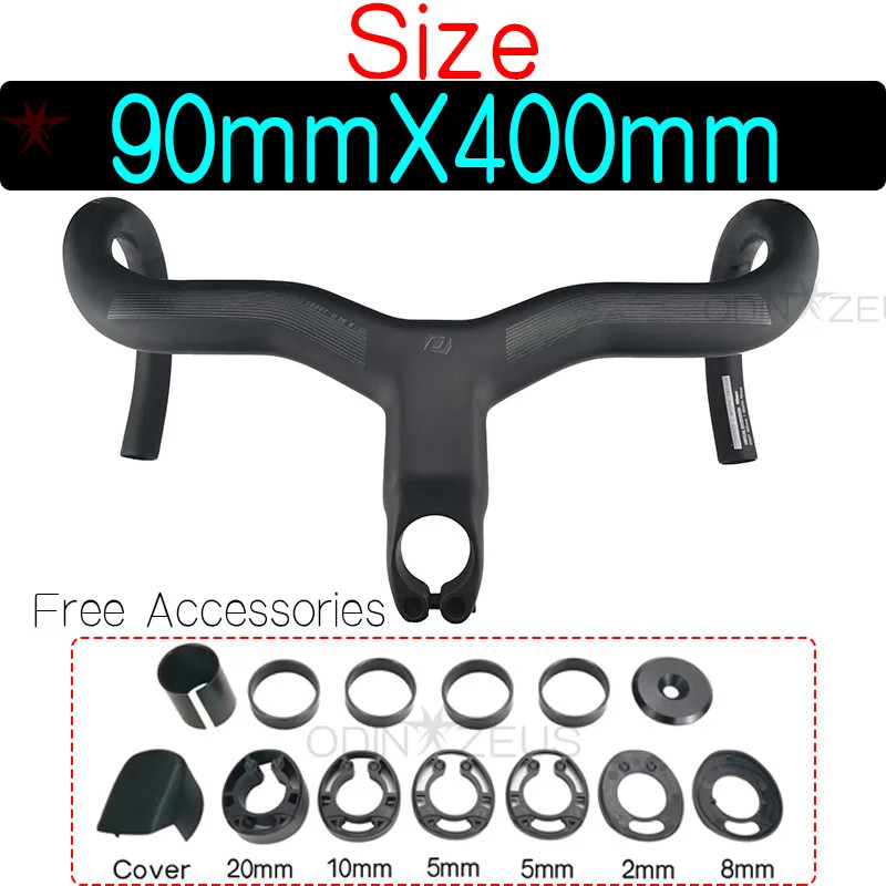 Road Bike Handlebar Integrated Cables Carbon IC Cockpit Drop Handlebar 28.6mm
