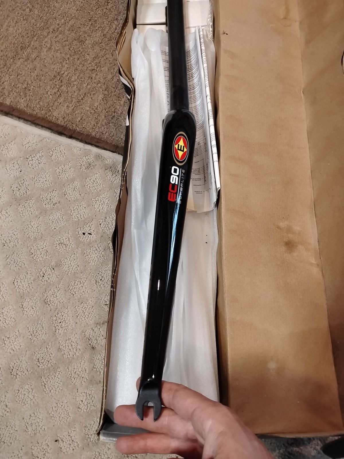 Easton EC90 SL Superlite Carbon Fiber Fork, NOS 300mm Steerer. New! 358g