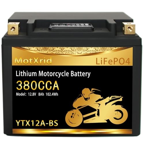 YTX12A-BS lithium motorcycle battery,12V 8Ah 380CCA LiFePO4 Powersports