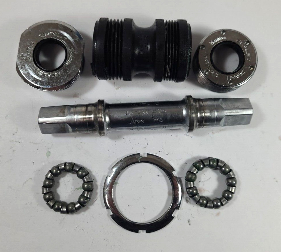Shimano 68 / 116 CrMo Bottom Bracket w Hatta Bearing Cups / #123