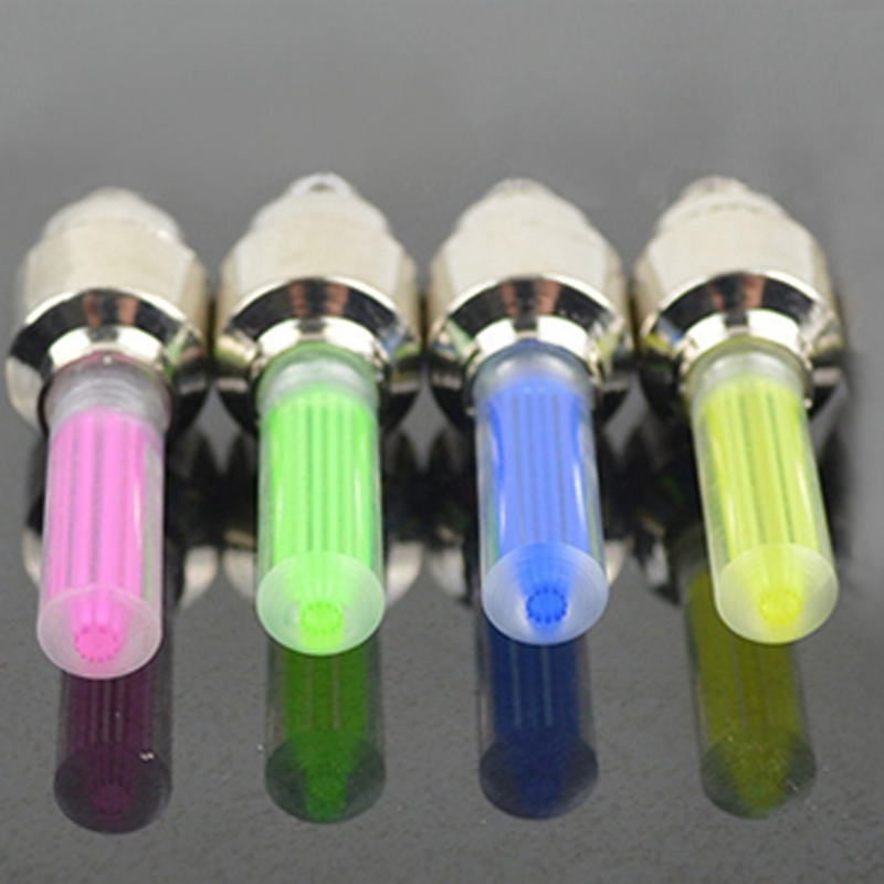LOT 2x or 4x LED Valve Cap Bicycle Bike Wheel Tire Light Spoke Lamp Motorcycle