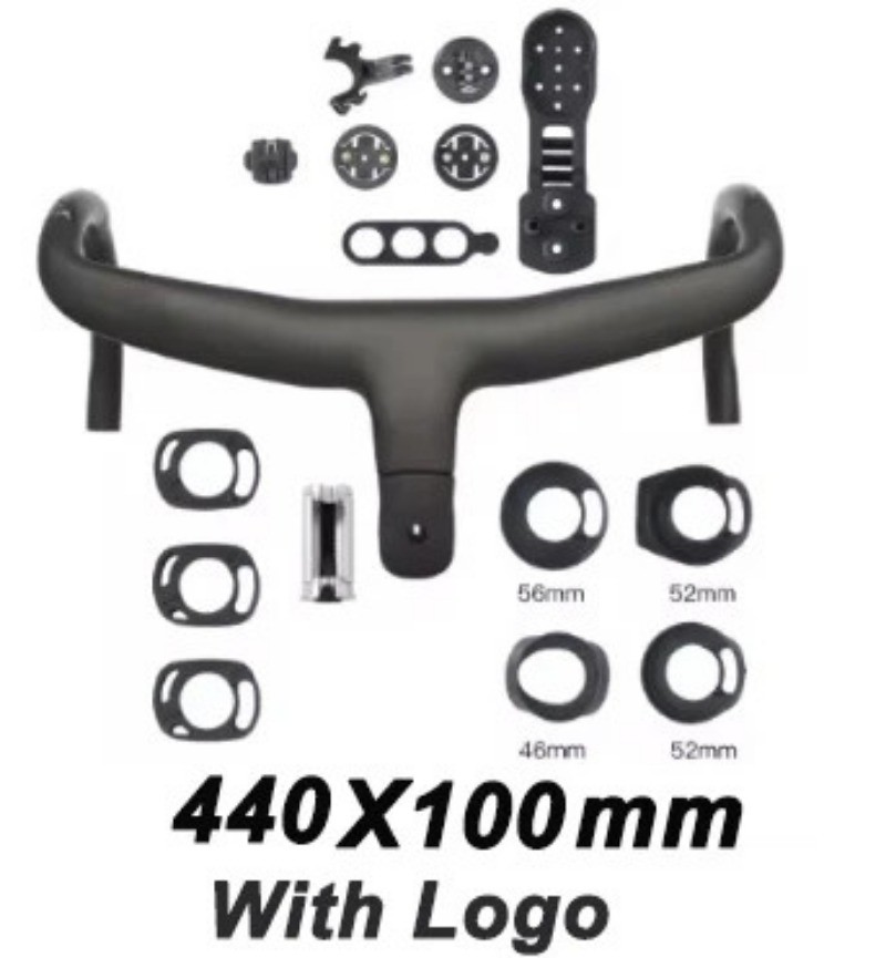 Road Bicycle Integrated handlebar Internal Routing Cable Carbon with Mount