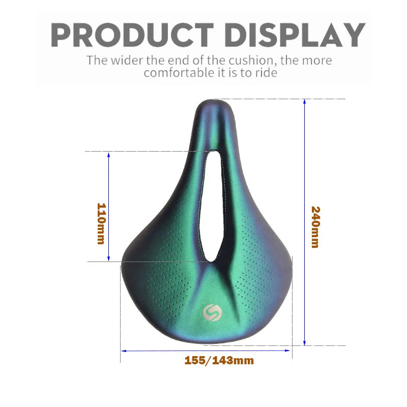 Carbon Fiber Road MTB Cycling Bicycle Saddle Leather Soft Seat Cushion Saddle