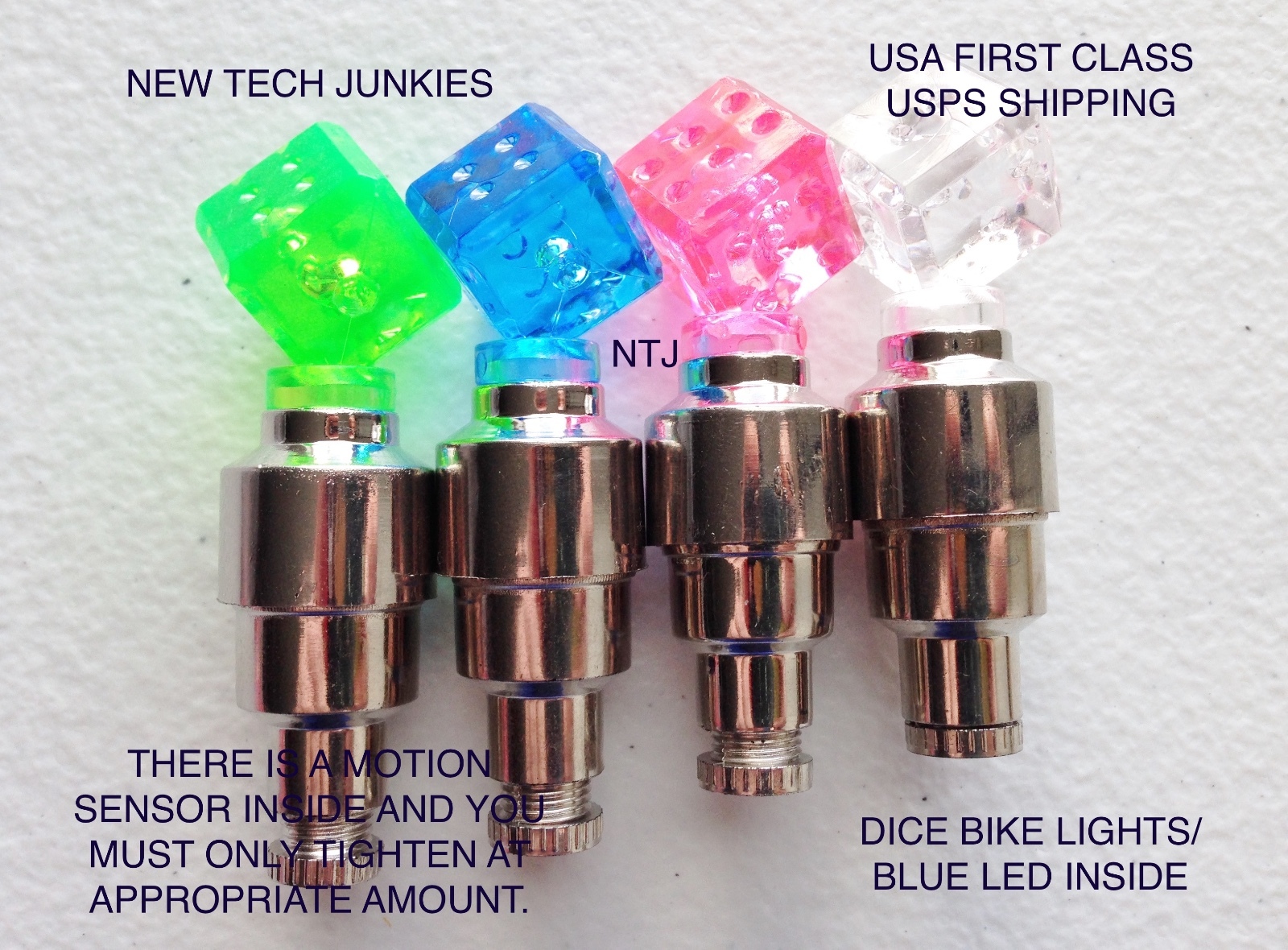 1 (ONE) Valve Stem LED CAP for Bike Bicycle Car Motorcycle Wheel tire Light lamp