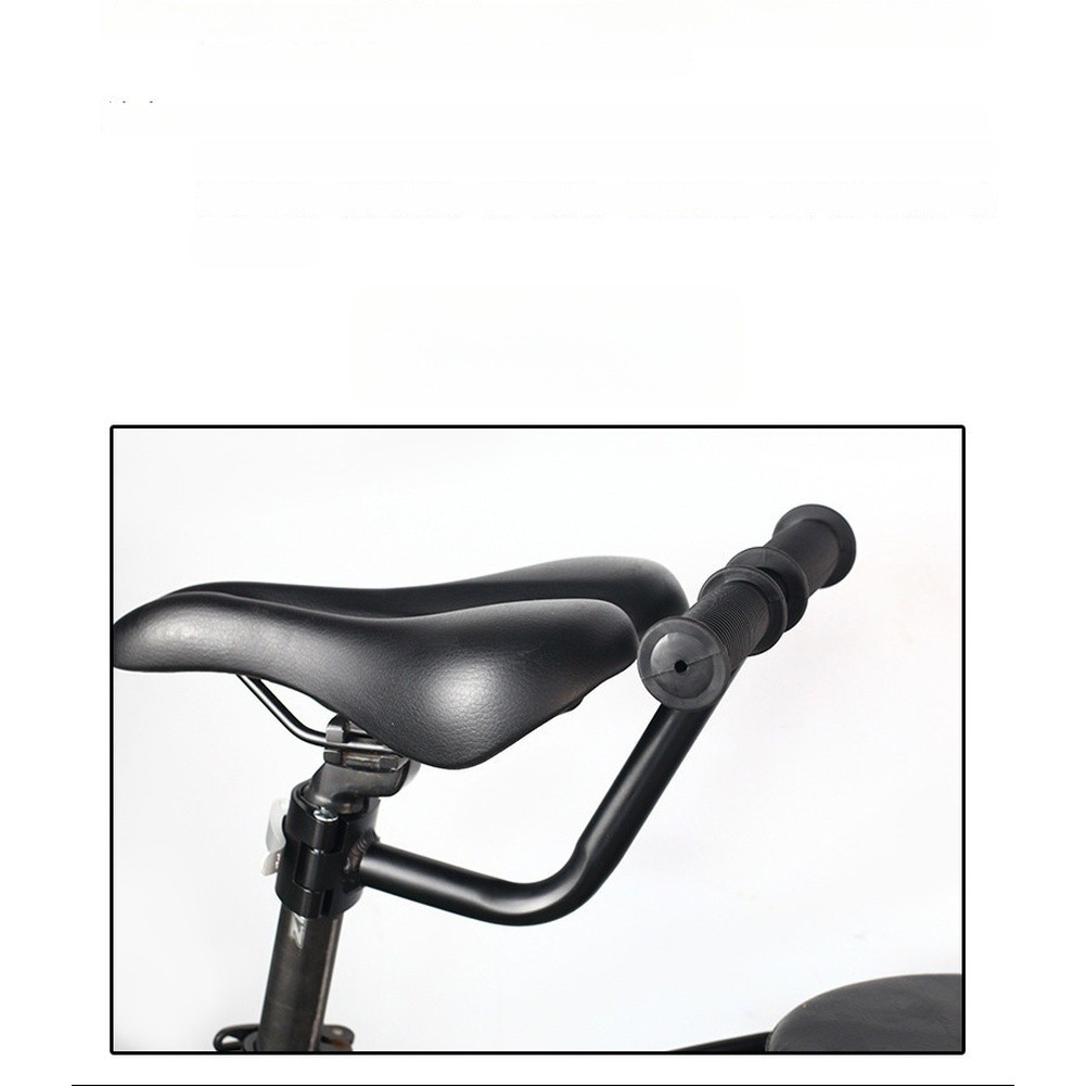 Aluminum Bike Armrest Handlebar Rest 18.5cm x 20.5cm Tool-Free Soft Grip Design