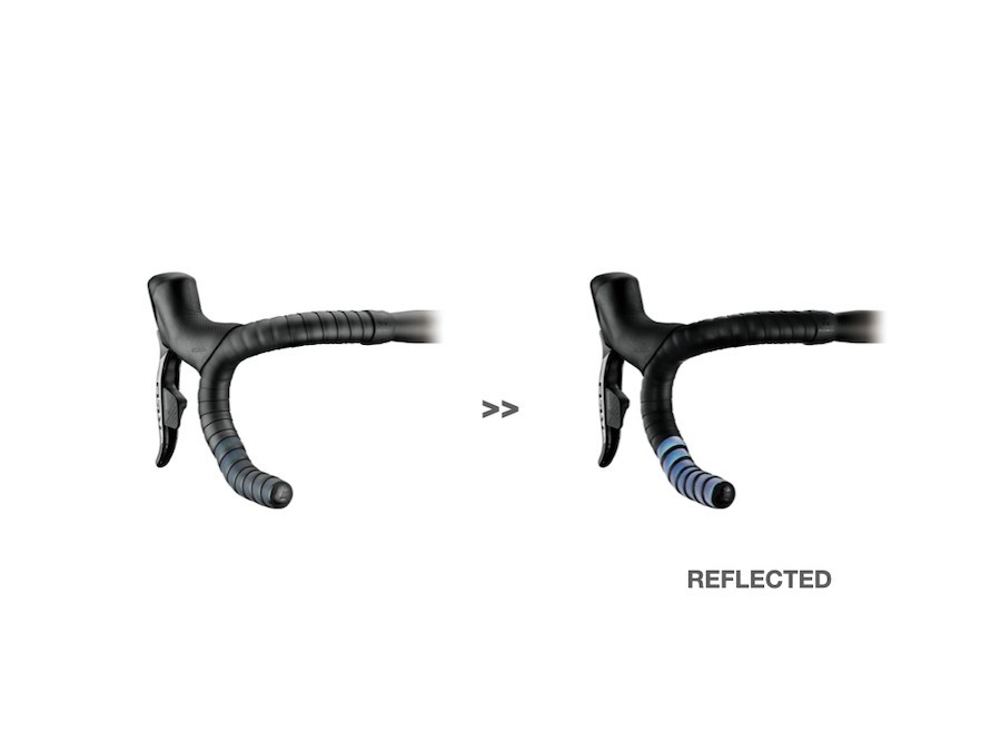 Ciclovation Leather Touch Handlebar Tape Cyclone Spectrum Blue Reflective