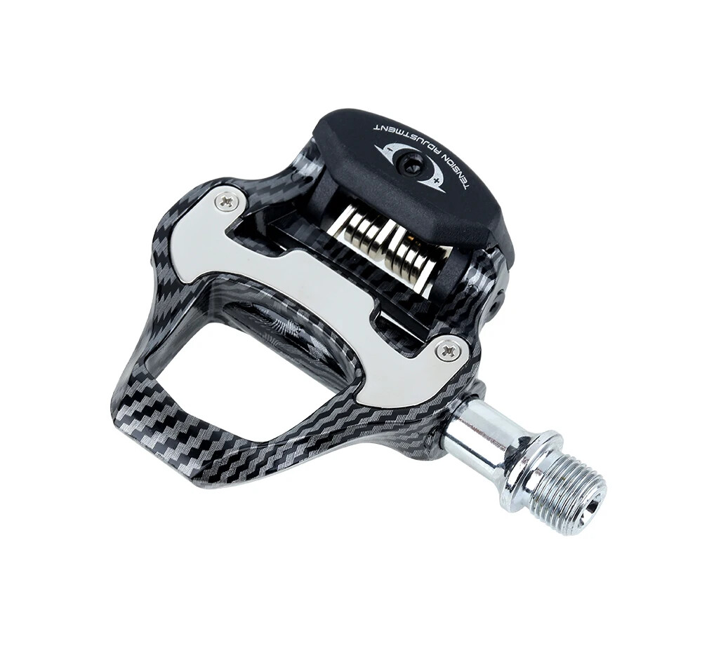 Road Racing Bicycle Footrest Cleat Pedal Carbon Fiber Footrest with Spd Clip