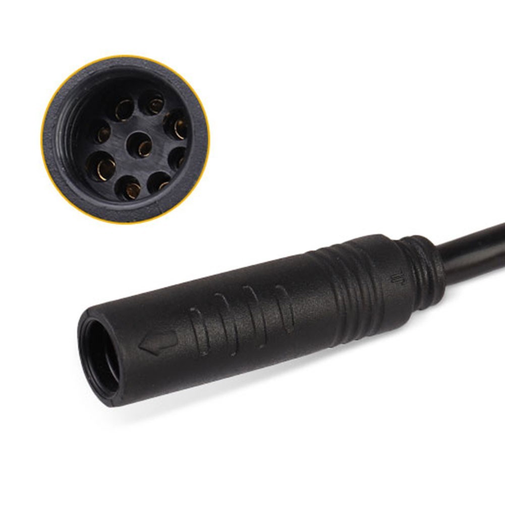 Electric Bike Motor Extension Cord Waterproof 9 Pin Connector 80cm 130cm