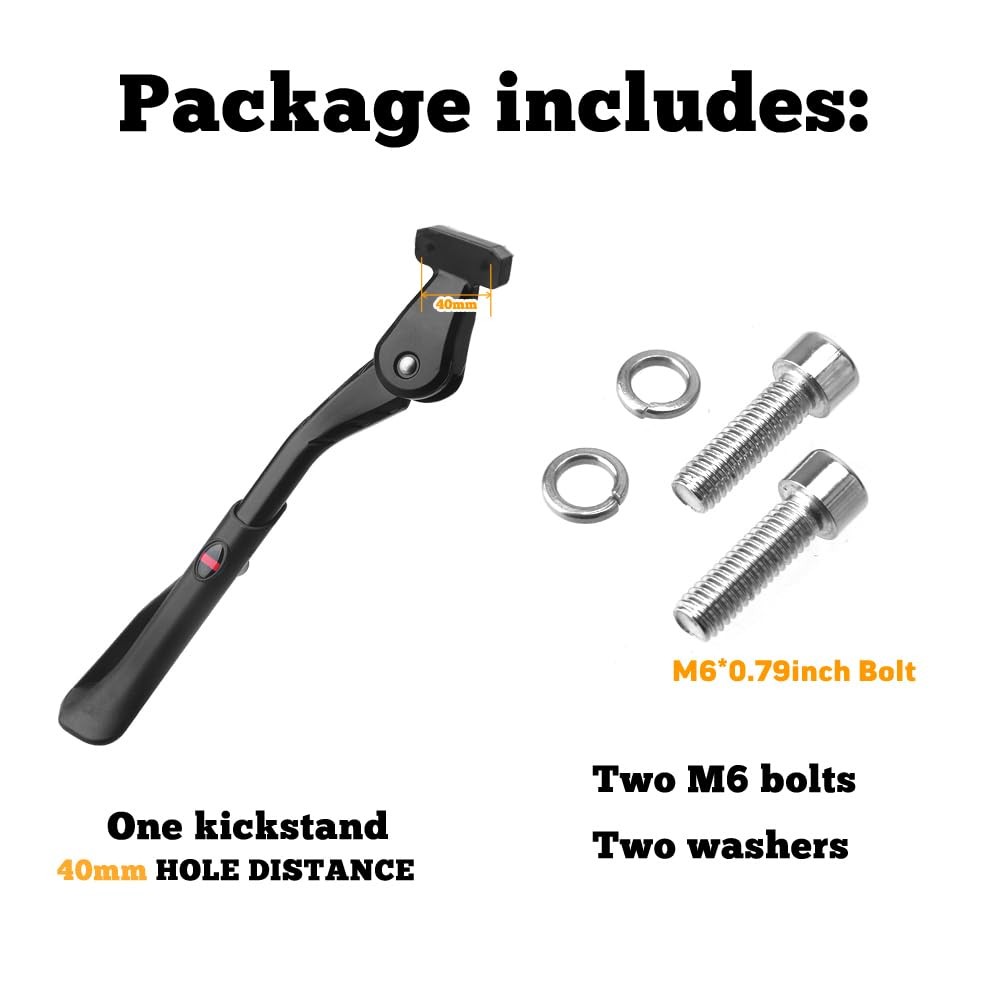 Sataway Bike Kickstand – Adjustable, Aluminum Alloy Strong Rear Mount Black