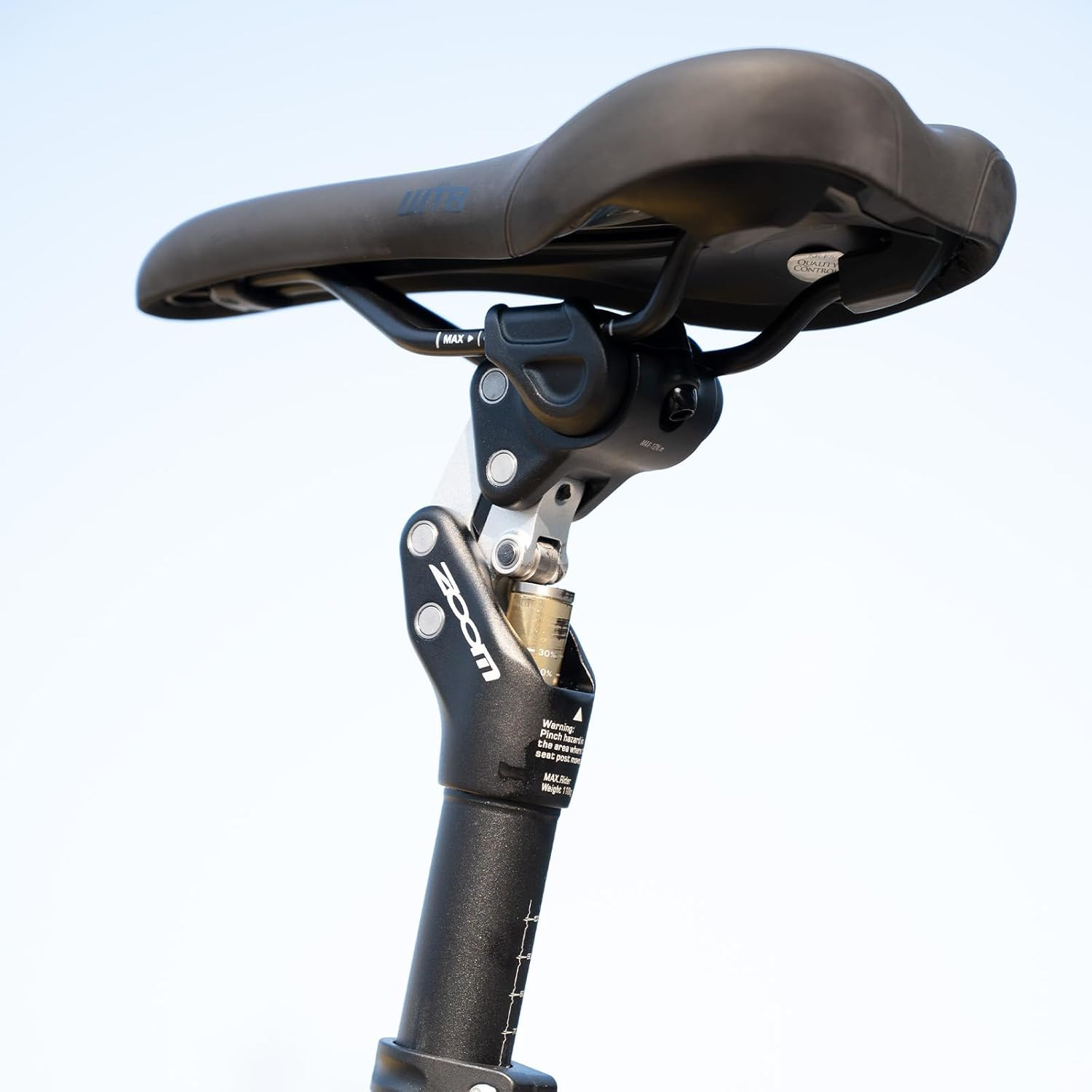 Zoom SP442 Adjustable Bike Suspension Seatpost for Heavy Riders, 27.2/30.9/31.6m
