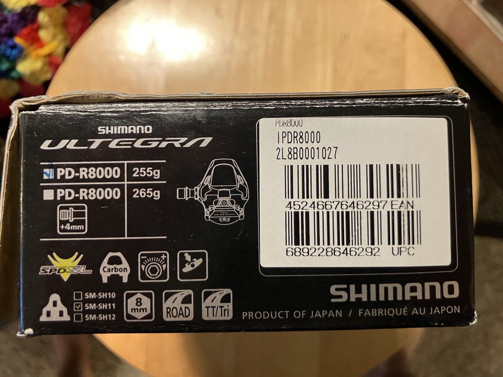 Shimano Ultegra PD-R8000 Carbon SPD-SL Road Bike Pedals with SM-SH11 Cleats
