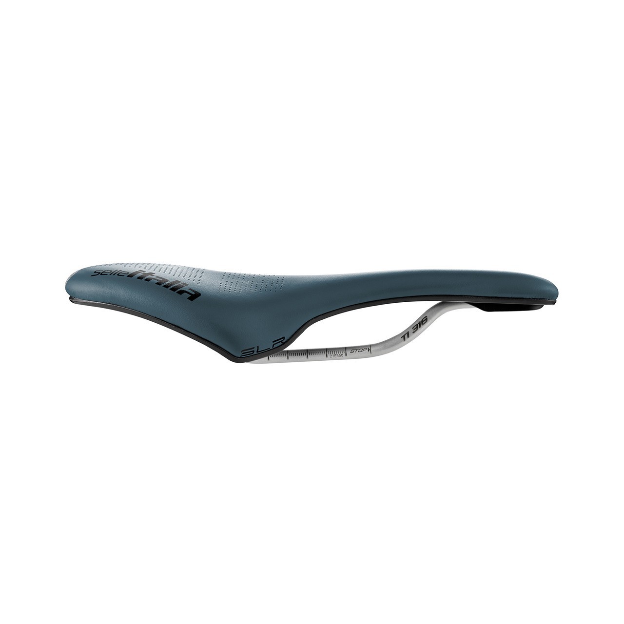 Selle Italia saddle SLR Boost Gravel TI316 rails Superflow S3 130mm 248mm BLUE