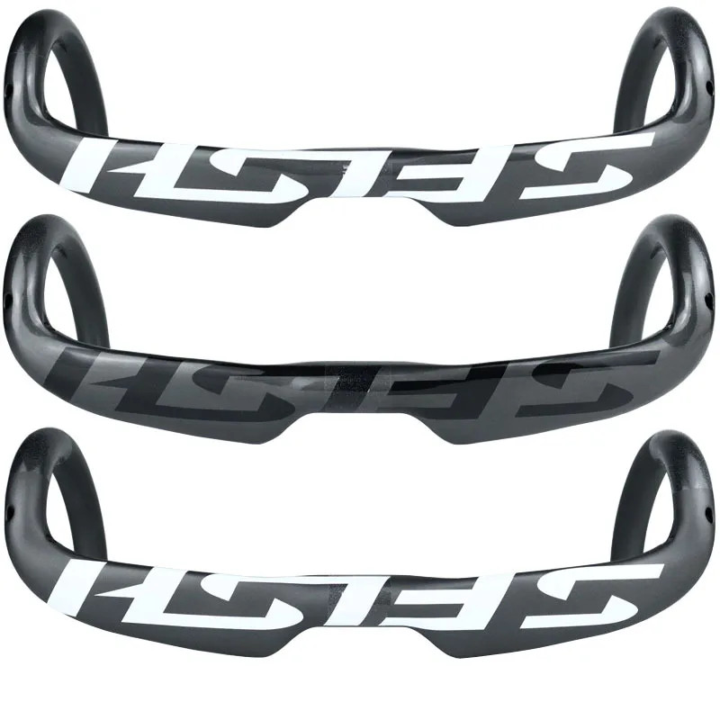 Carbon Road Bike Bent Handlebar 380-440mm Internal Routing Bicycle Drop Bar